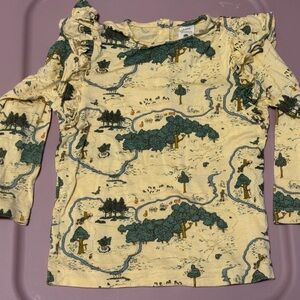 Kate Quinn Hundred Acre Wood Ruffle Long-Sleeve Top